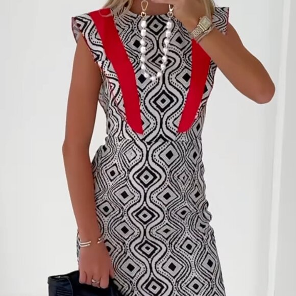 Red and Black Maxi Dress Fancydboutique - Picture 2 of 4